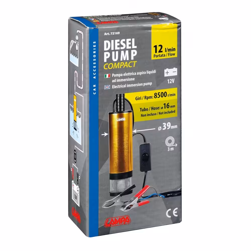 Pompe électrique à immersion,12 V/50W-12 L/min pour Liquides