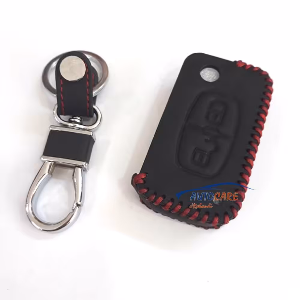 Etui Clé De Voiture En Cuir Véritable Peugeot 2 Boutons