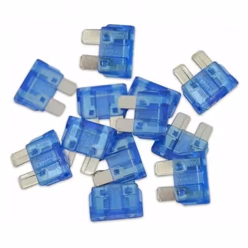 10 Lame Fusible Enfichable Voiture 15A 32V(Bleu)
