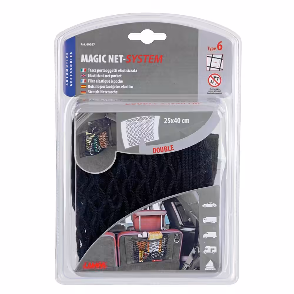 Net-System-6, poche filet élastique – 40×25 cm