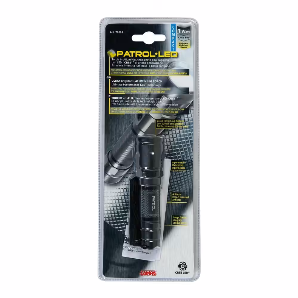 Torche Led En Aluminium-Compact-1W-Patrol-Led