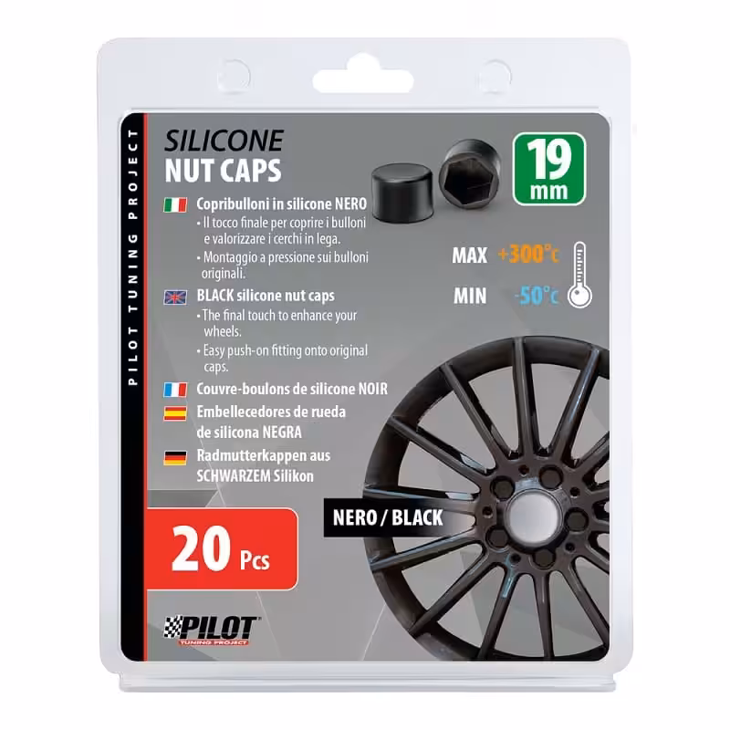 Couvre boulons de Silicone Noir