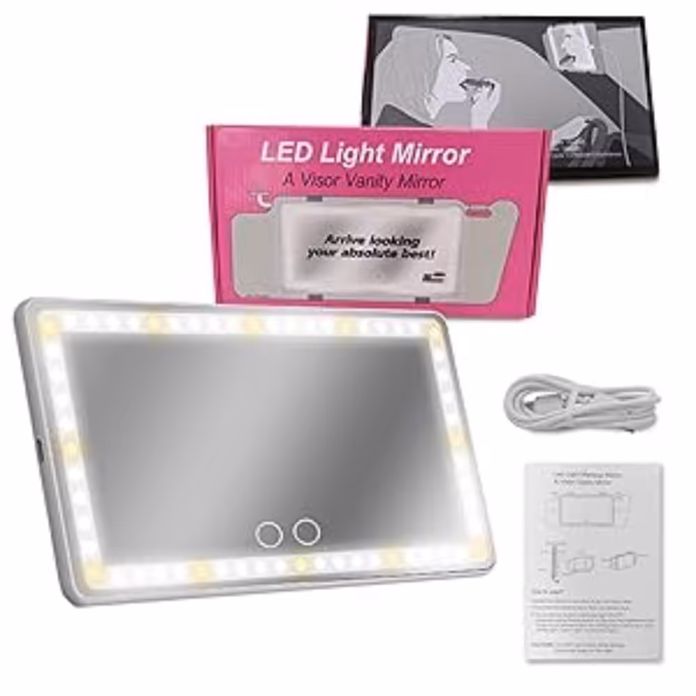 Miroir de maquillage pour Voiture LED Réglable