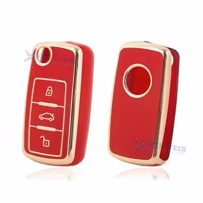 Étui de clé de voiture en TPU Compatible avec Golf 6