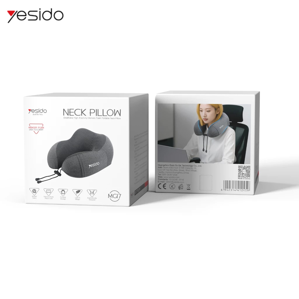 Oreiller cervical Yesido MG17 en mousse à mémoire de forme à 360°