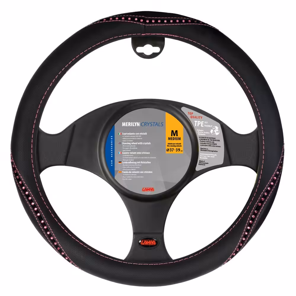Merilyn, Couvre-volant en Skeentex avec cristaux – M – Ø 37/39 cm