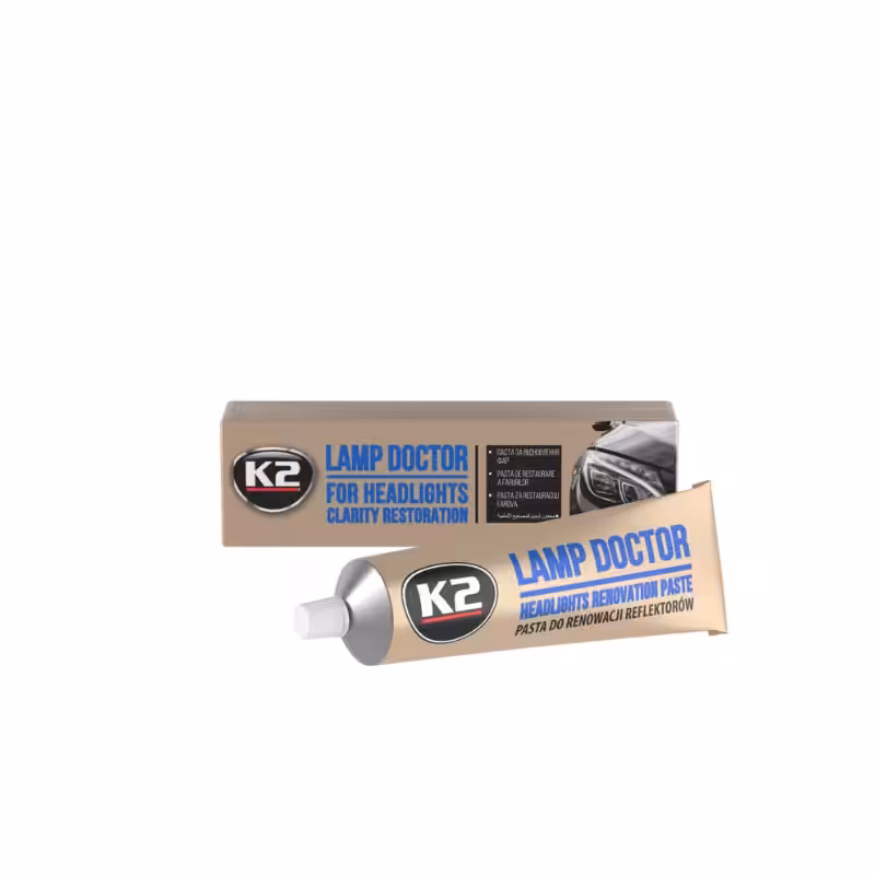 Pate professionnelle pour rénovation de phares ; K2 LAMPE DOCTEUR 60 GR