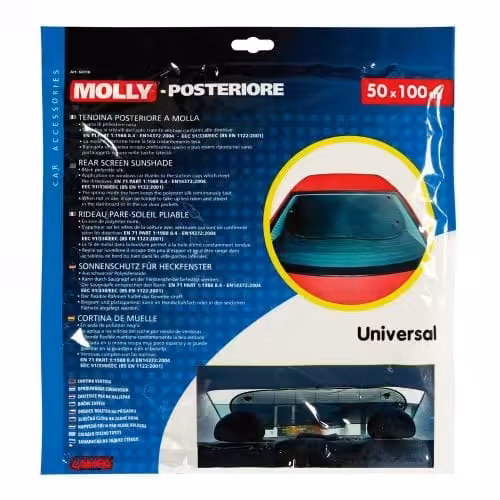 Pare-Soleil Avec Ventouse Molly-Postérieur, Pour Vitre Arriere – 50X100 Cm