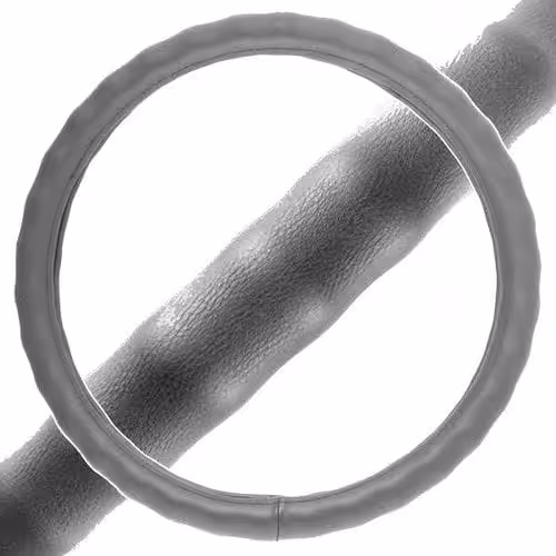 Couvre Volant Similicuir Gris – Ø 35/37 Cm