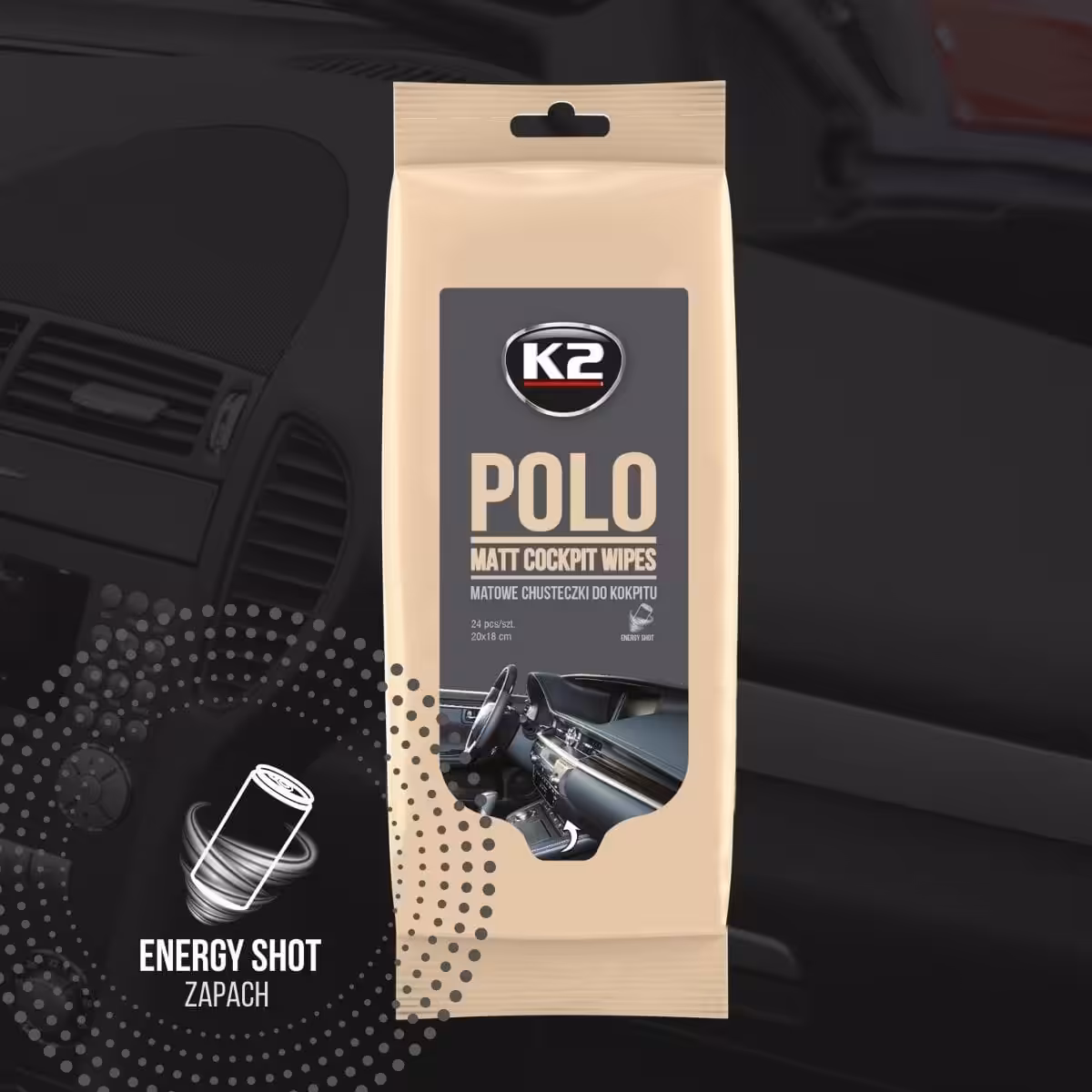 Lingettes humides mates K2 Polo