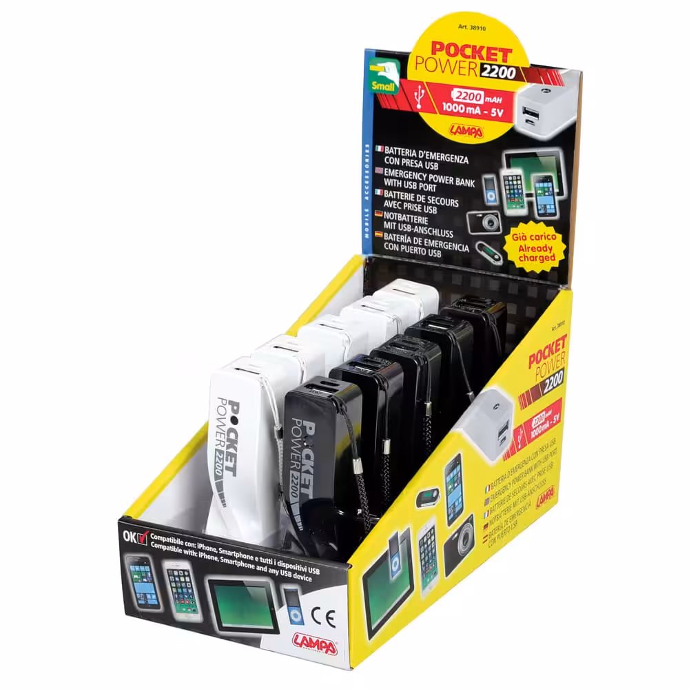 Batterie externe  recharge de secours avec port USB
