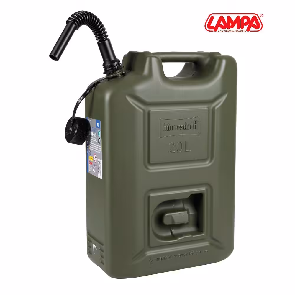 Jerricane carburant en polyéthylène, modèle militaire – 20 L