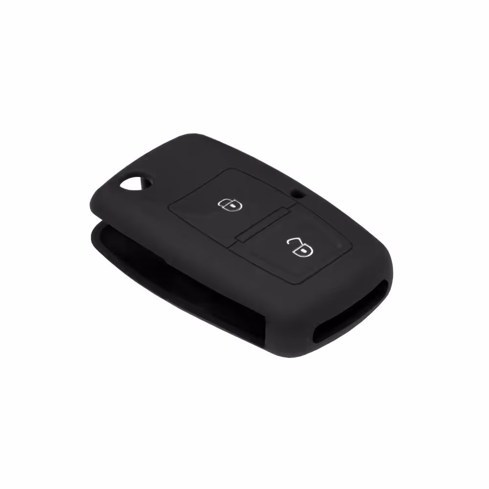 Coque de protection en silicone pour clé de voiture Volkswagen 2 Boutons