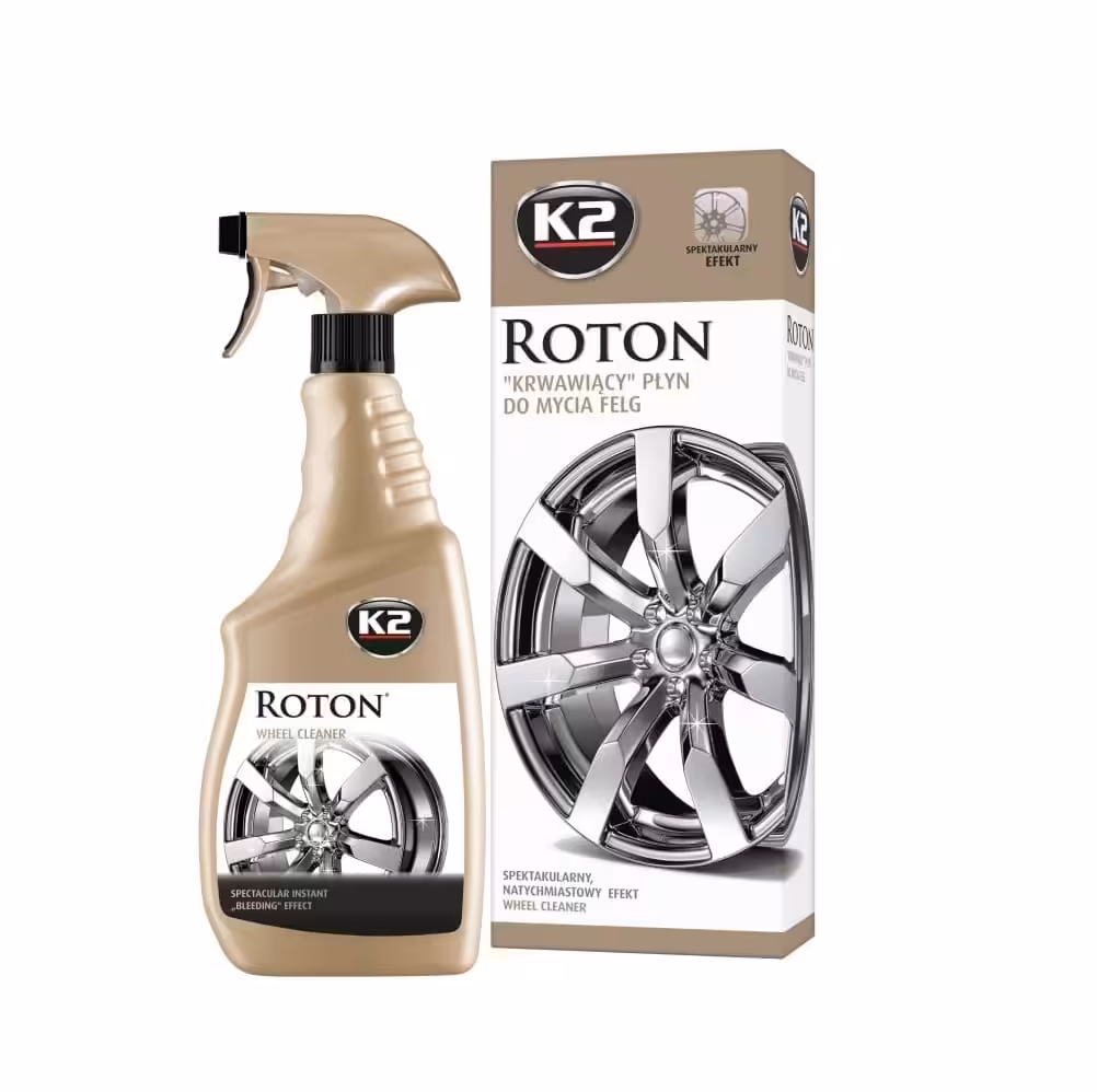 Liquide nettoyant jantes efficace donne l’effet d’une jante rouge ; K2 ROTON 700ML