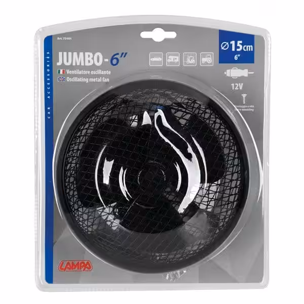 Jumbo ventilateur pivotant Ø 6 po – 12V